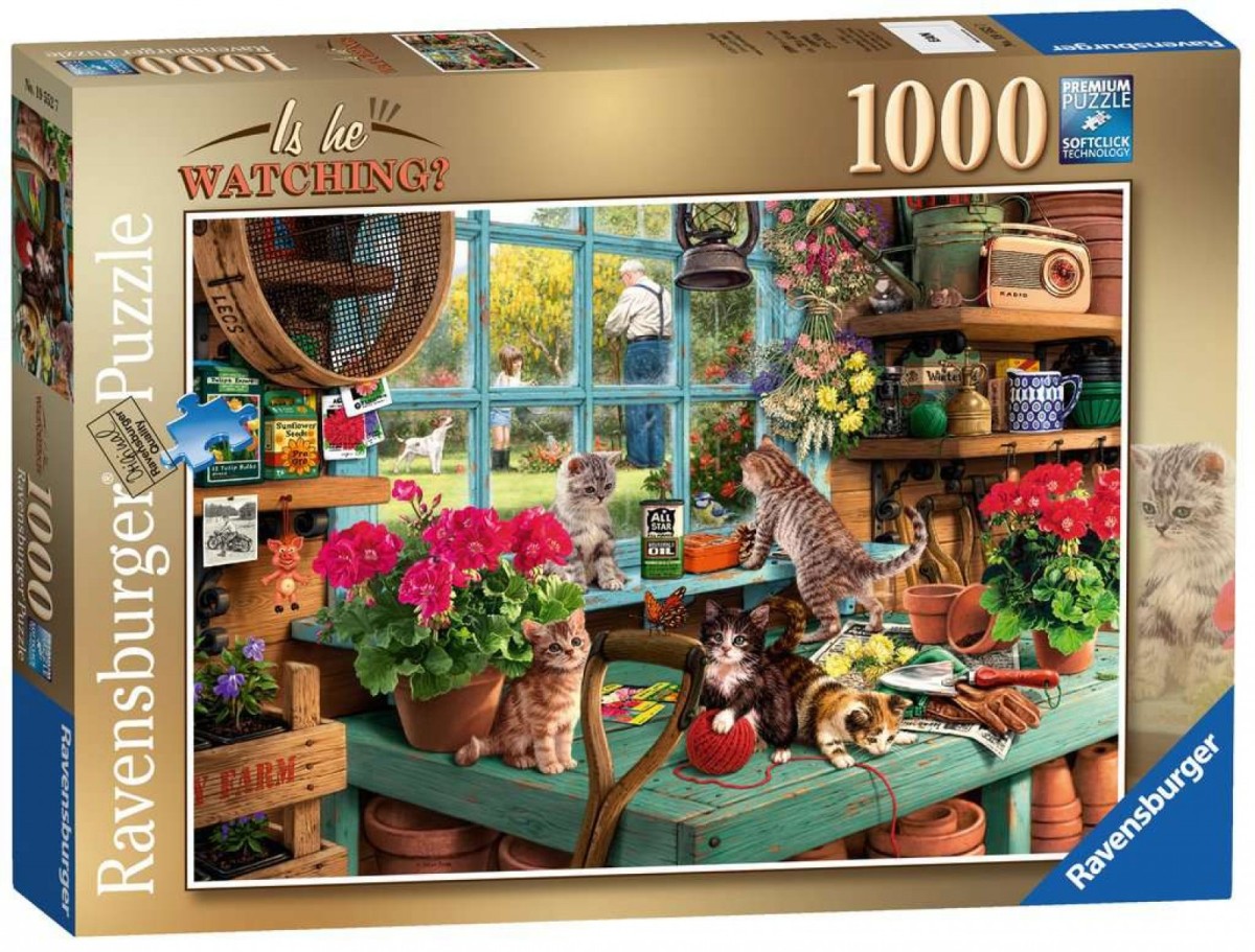 Ravensburger Is He Watching? 1000 Piece Jigsaw Puzzle - Bright